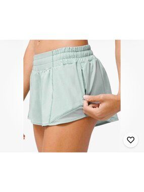 lululemon Womens Hotty Hot High-Rise Lined Short in the color Hazy Jade size 4